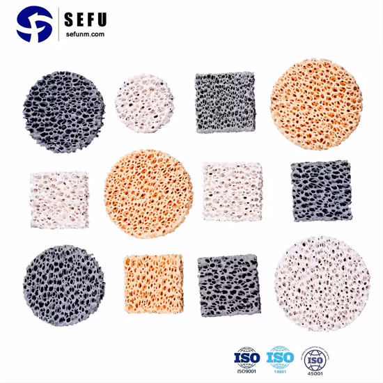 Circular Silicon Carbide Foam Filter Silicon Carbide Ceramics